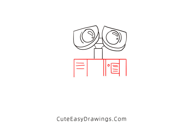 how to draw wall-e - www.cuteeasydrawings.com