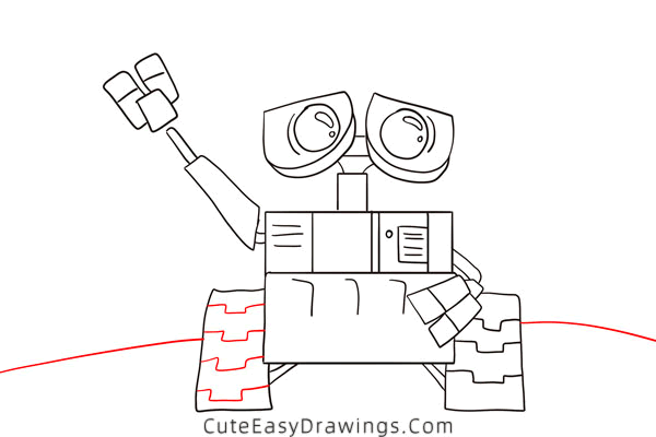 how to draw wall-e - www.cuteeasydrawings.com