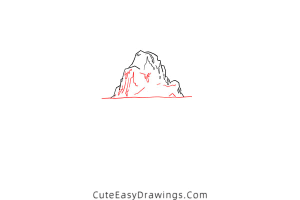 how to draw an iceberg - www.cuteeasydrawings.com