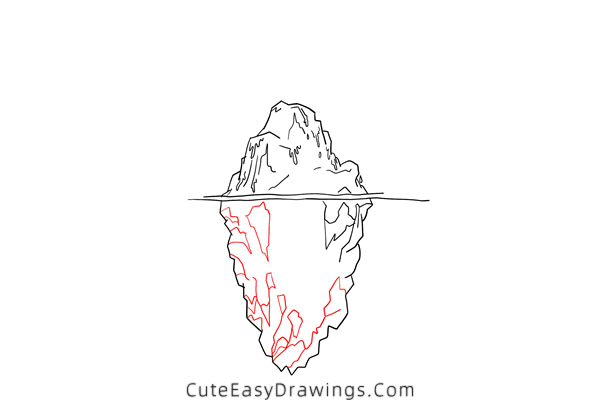 how to draw an iceberg - www.cuteeasydrawings.com