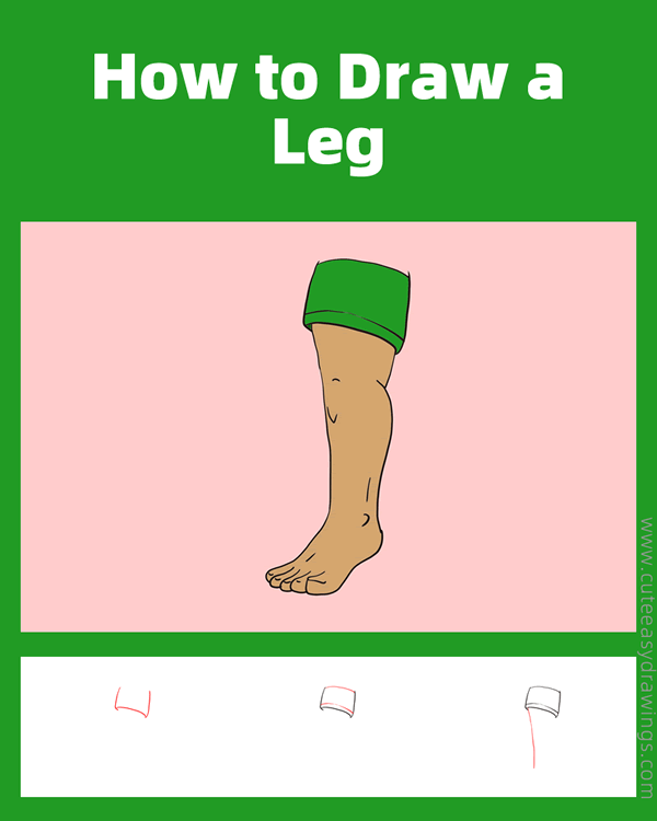 how to draw a leg - www.cuteeasydrawings.com