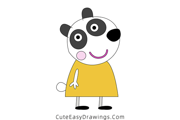 how to draw peggi and pandora panda - www.cuteeasydrawings.com