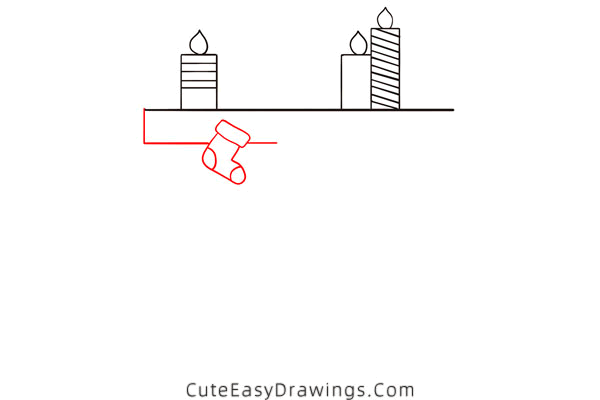 how to draw a fireplace - www.cuteeasydrawings.com