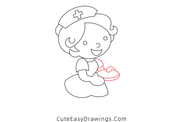 how to draw a nurse - www.cuteeasydrawings.com