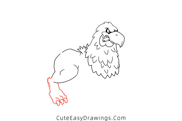 how to draw a griffin - www.cuteeasydrawings.com