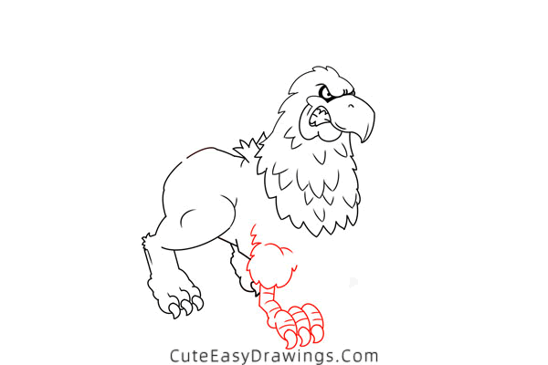 how to draw a griffin - www.cuteeasydrawings.com