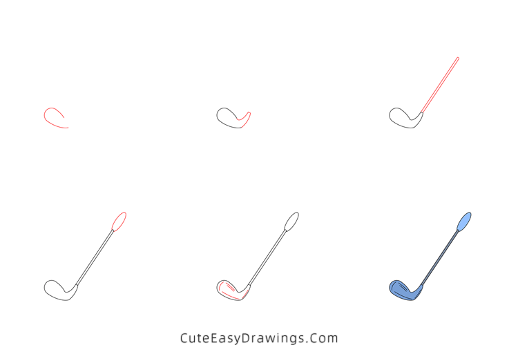 how to draw a golf club - www.cuteeasydrawings.com