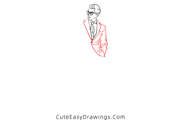 how to draw a cool man - www.cuteeasydrawings.com