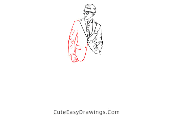 how to draw a cool man - www.cuteeasydrawings.com