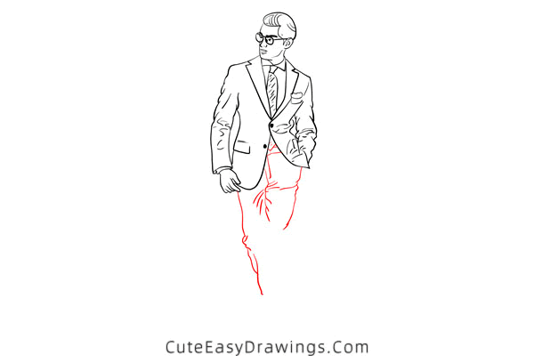 how to draw a cool man - www.cuteeasydrawings.com