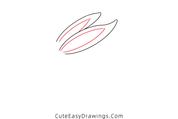 how to draw a bunny - www.cuteeasydrawings.com