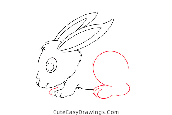 how to draw a bunny - www.cuteeasydrawings.com