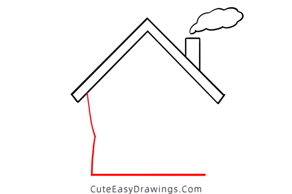 how to draw a small house - www.cuteeasydrawings.com