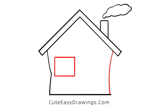 how to draw a small house - www.cuteeasydrawings.com