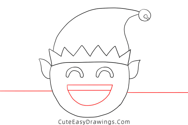 how to draw an elf face - www.cuteeasydrawings.com