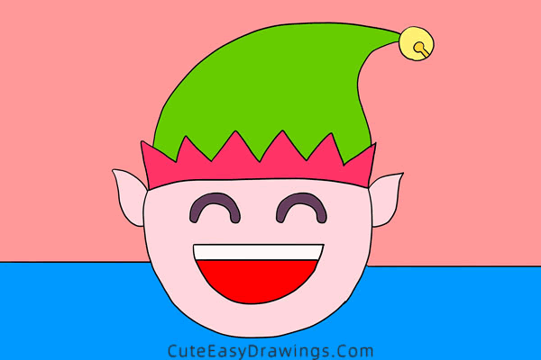 how to draw an elf face - www.cuteeasydrawings.com