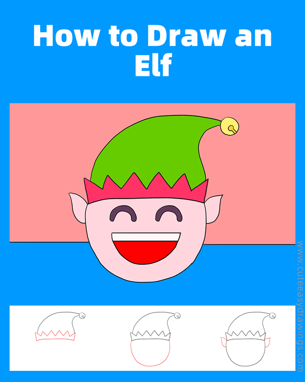 how to draw an elf face - www.cuteeasydrawings.com