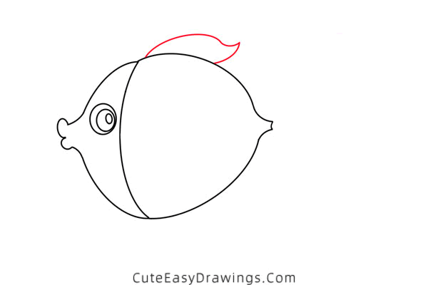 how to draw a goldfish - www.cuteeasydrawings.com