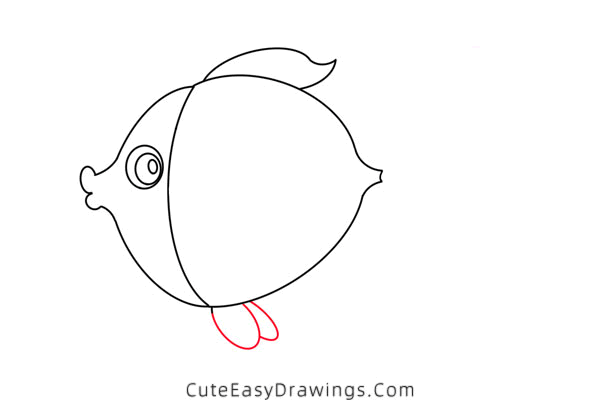 how to draw a goldfish - www.cuteeasydrawings.com