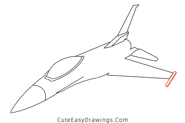 how to draw f-16 fighting falcon - www.cuteeasydrawings.com