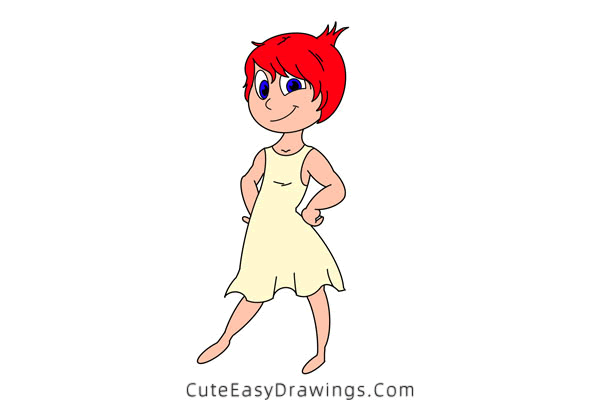 how to draw a girl with short hair - www.cuteeasydrawings.com