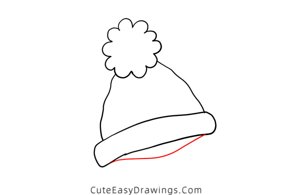 how to draw a winter hat - www.cuteeasydrawings.com