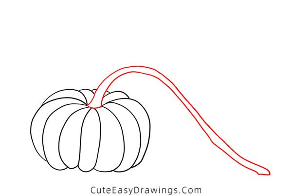 how to draw a pumpkin - www.cuteeasydrawings.com