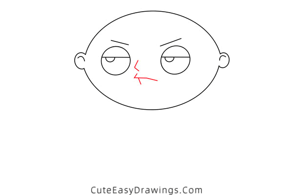 how to draw stewie griffin - www.cuteeasydrawings.com