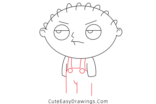 how to draw stewie griffin - www.cuteeasydrawings.com