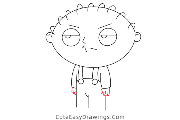 how to draw stewie griffin - www.cuteeasydrawings.com