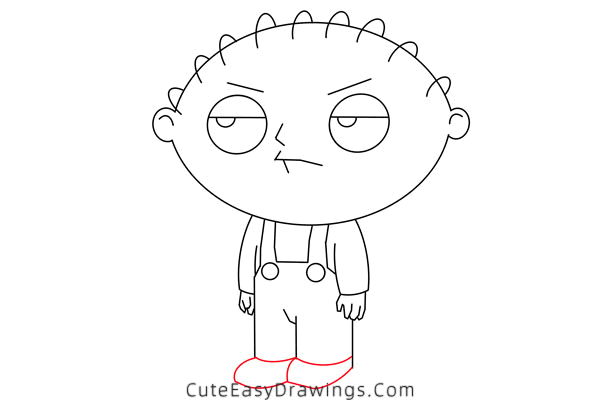 how to draw stewie griffin - www.cuteeasydrawings.com