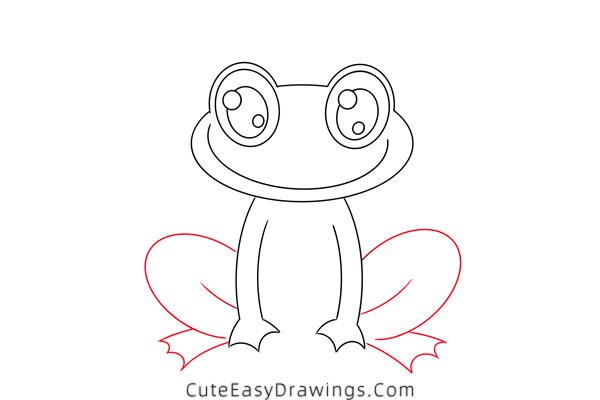 how to draw a frog on a lotus leaf - www.cuteeasydrawings.com