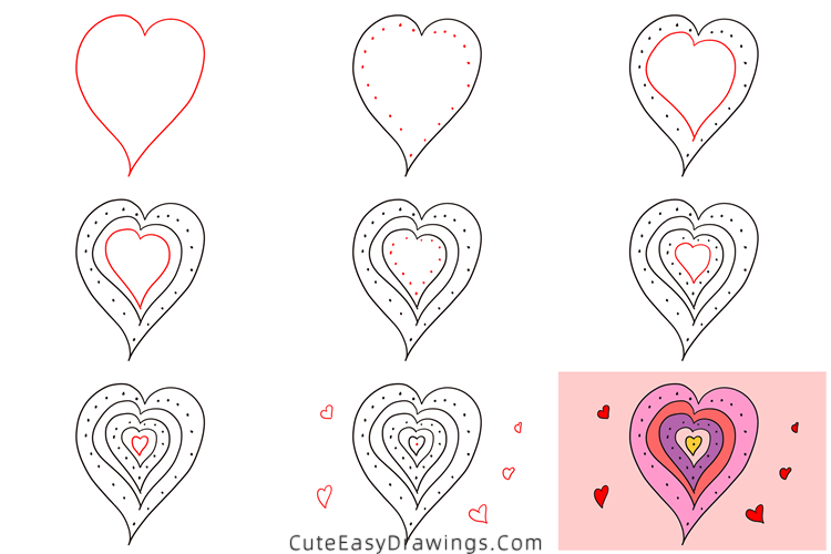 how to draw a heart - www.cuteeasydrawings.com