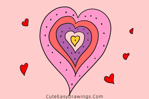 how to draw a heart - www.cuteeasydrawings.com