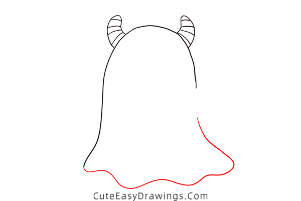 how to draw a monster with jack-o-lantern - www.cuteeasydrawings.com