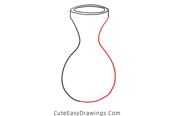 how to draw a vase - www.cuteeasydrawings.com