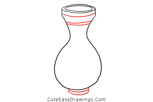 how to draw a vase - www.cuteeasydrawings.com