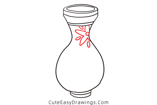 how to draw a vase - www.cuteeasydrawings.com