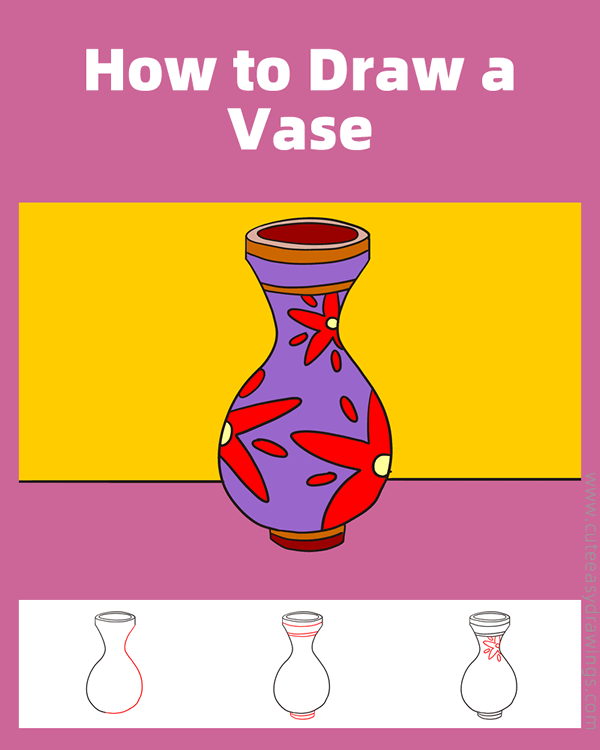 how to draw a vase - www.cuteeasydrawings.com