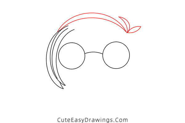 how to draw a girl with glasses - www.cuteeasydrawings.com