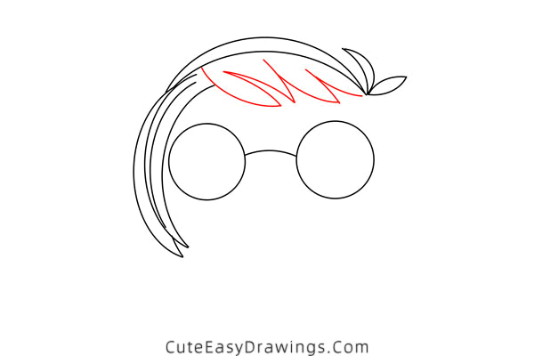 how to draw a girl with glasses - www.cuteeasydrawings.com