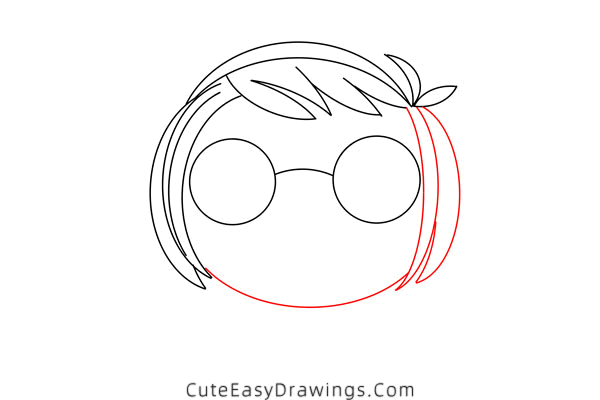 how to draw a girl with glasses - www.cuteeasydrawings.com