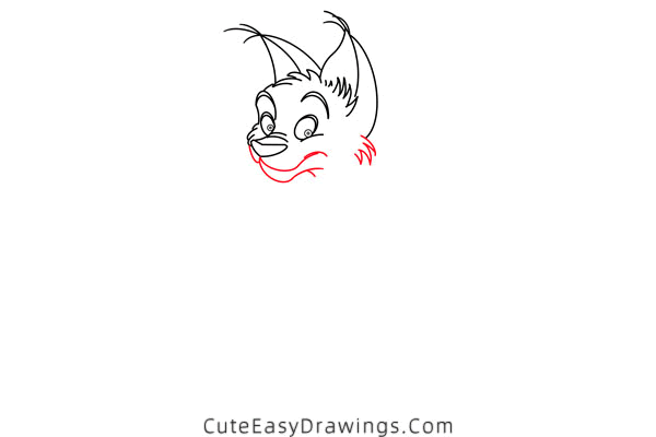 how to draw a lynx - www.cuteeasydrawings.com