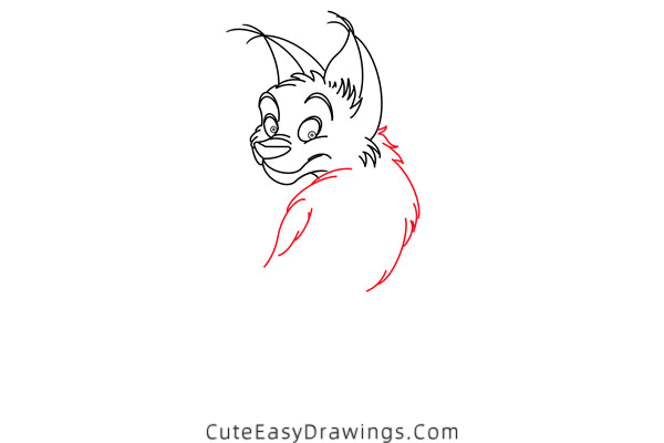 how to draw a lynx - www.cuteeasydrawings.com