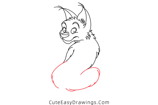 how to draw a lynx - www.cuteeasydrawings.com