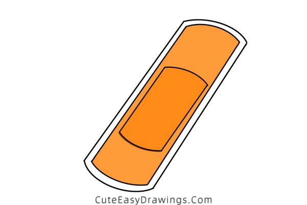 how to draw a band-aid - www.cuteeasydrawings.com