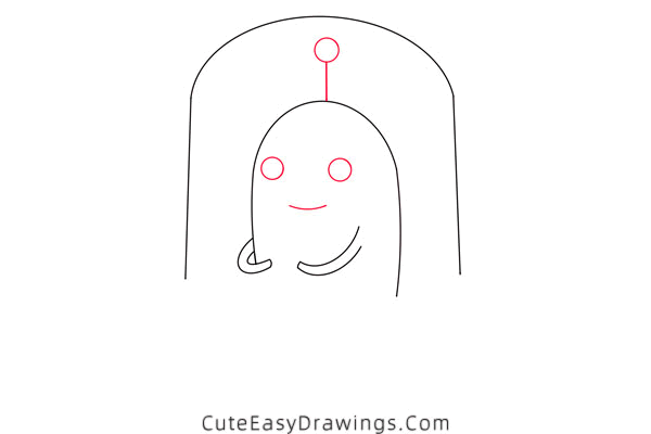 how to draw a ufo with an alien - www.cuteeasydrawings.com