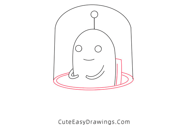 how to draw a ufo with an alien - www.cuteeasydrawings.com