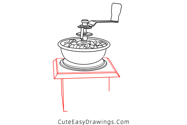 how to draw a coffee grinder - www.cuteeasydrawings.com