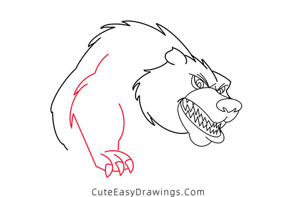 how to draw a brown bear - www.cuteeasydrawings.com